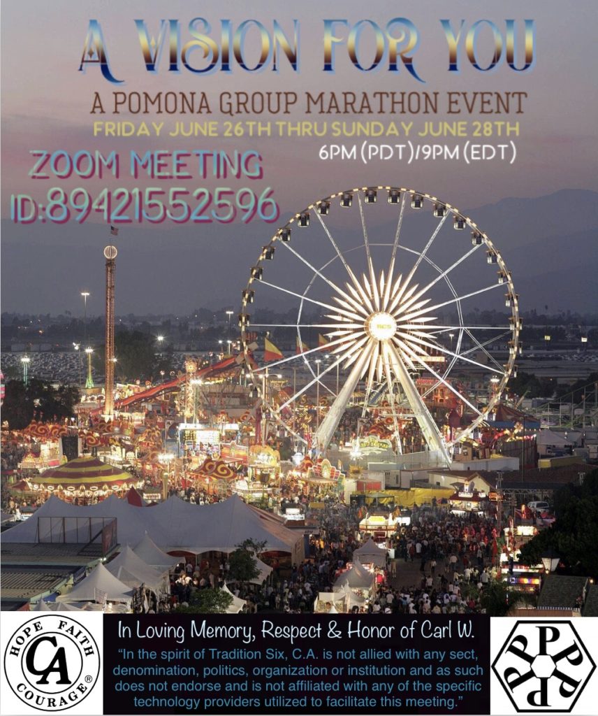 Pomona Group Marathon Event 2020 *via ZOOM* San Gabriel Pomona Valley